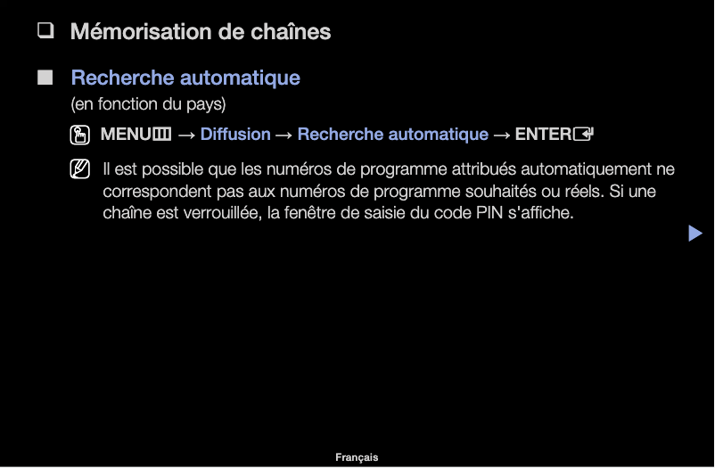 Page 1 de la notice Manuel utilisateur Samsung UA46F6100AR