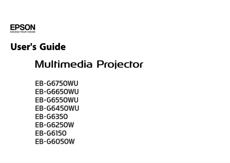 Imagen de la primera página del manual del dispositivo PowerLite Pro G6750WUNL