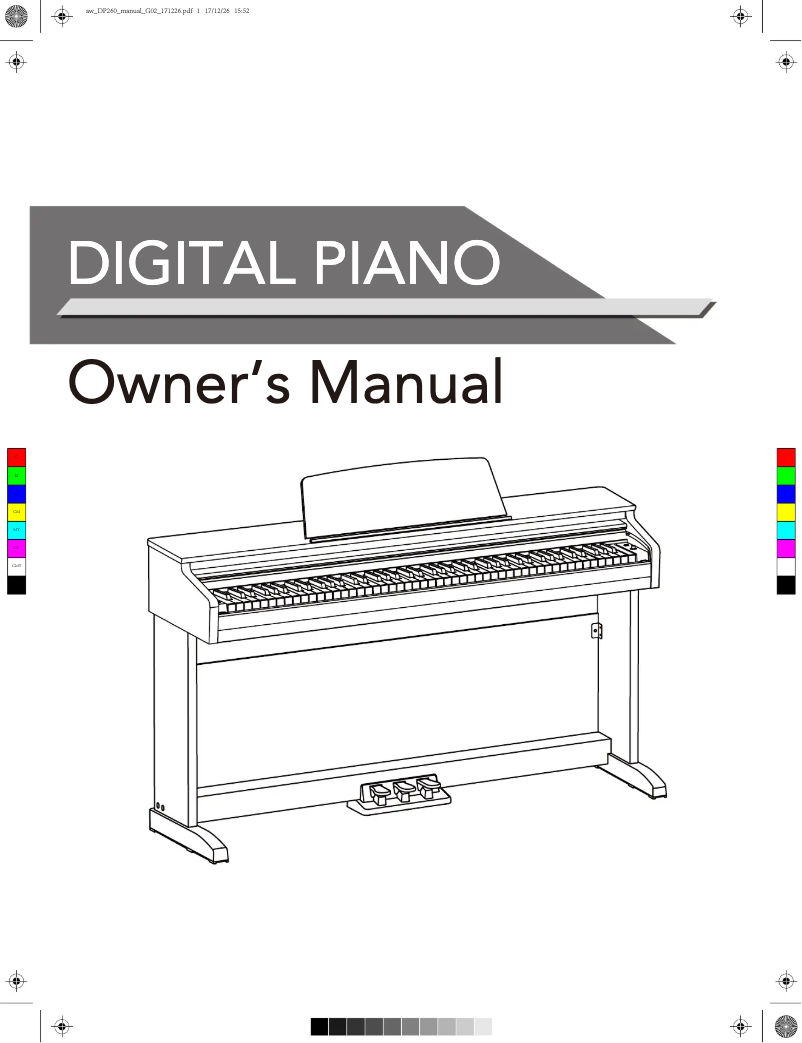 Página 1 del manual Manual de usuario Medeli DP260/RW