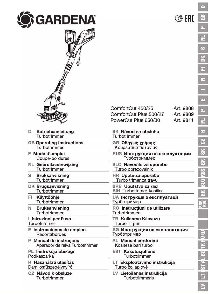 Image de la première page du manuel de l'appareil ComfortCut Plus 500/27