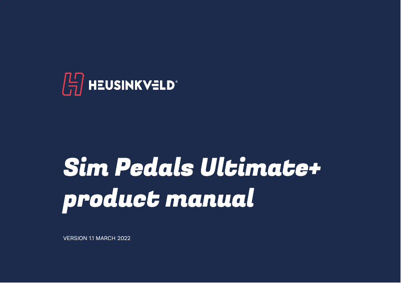 Image de la première page du manuel de l'appareil Sim Pedals Ultimate+