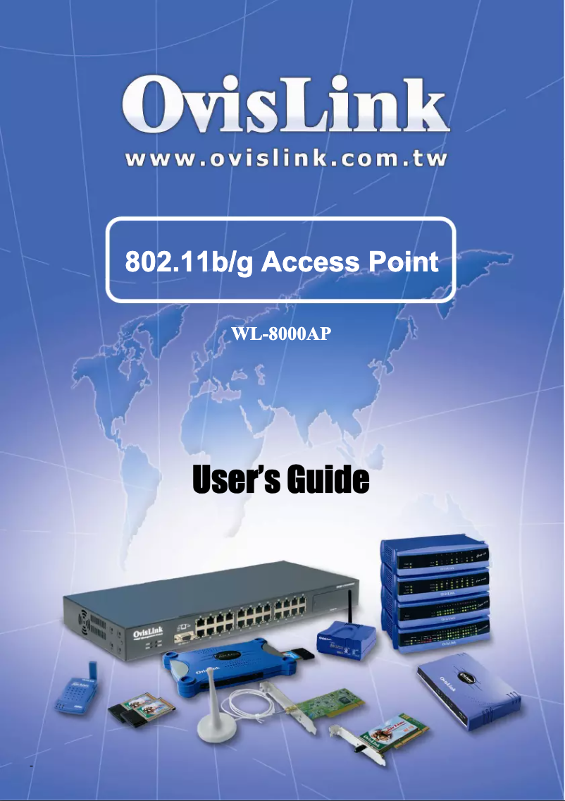 Page 1 de la notice Manuel utilisateur AirLive WL-8000AP