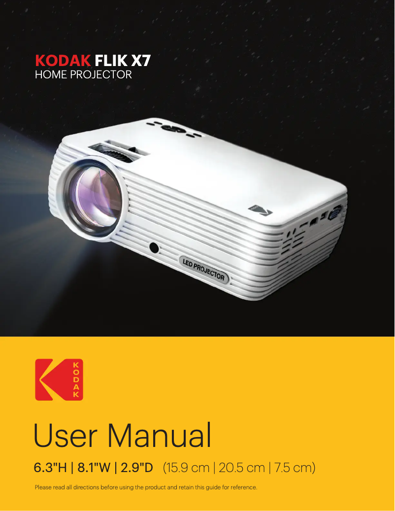 Page 1 de la notice Manuel utilisateur Kodak FLIK X7