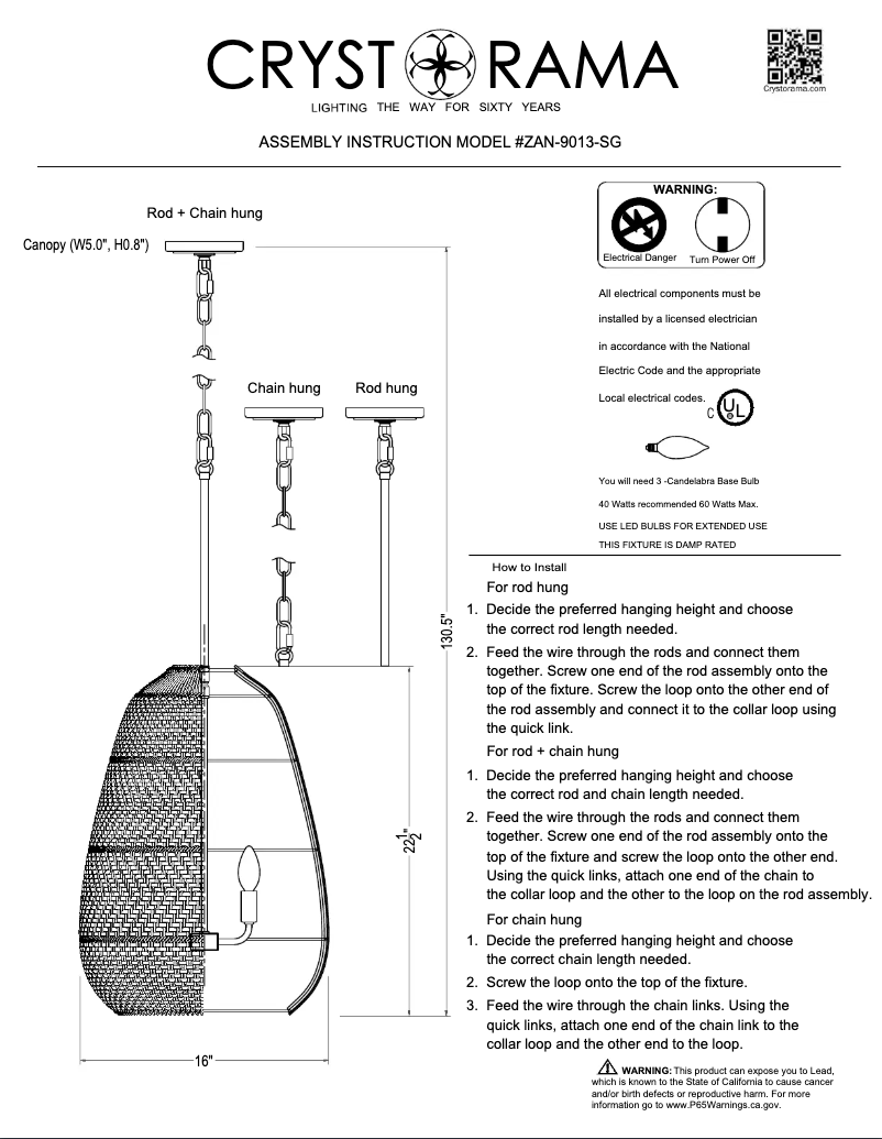 Image de la première page du manuel de l'appareil Zanzibar ZAN-9013-SG