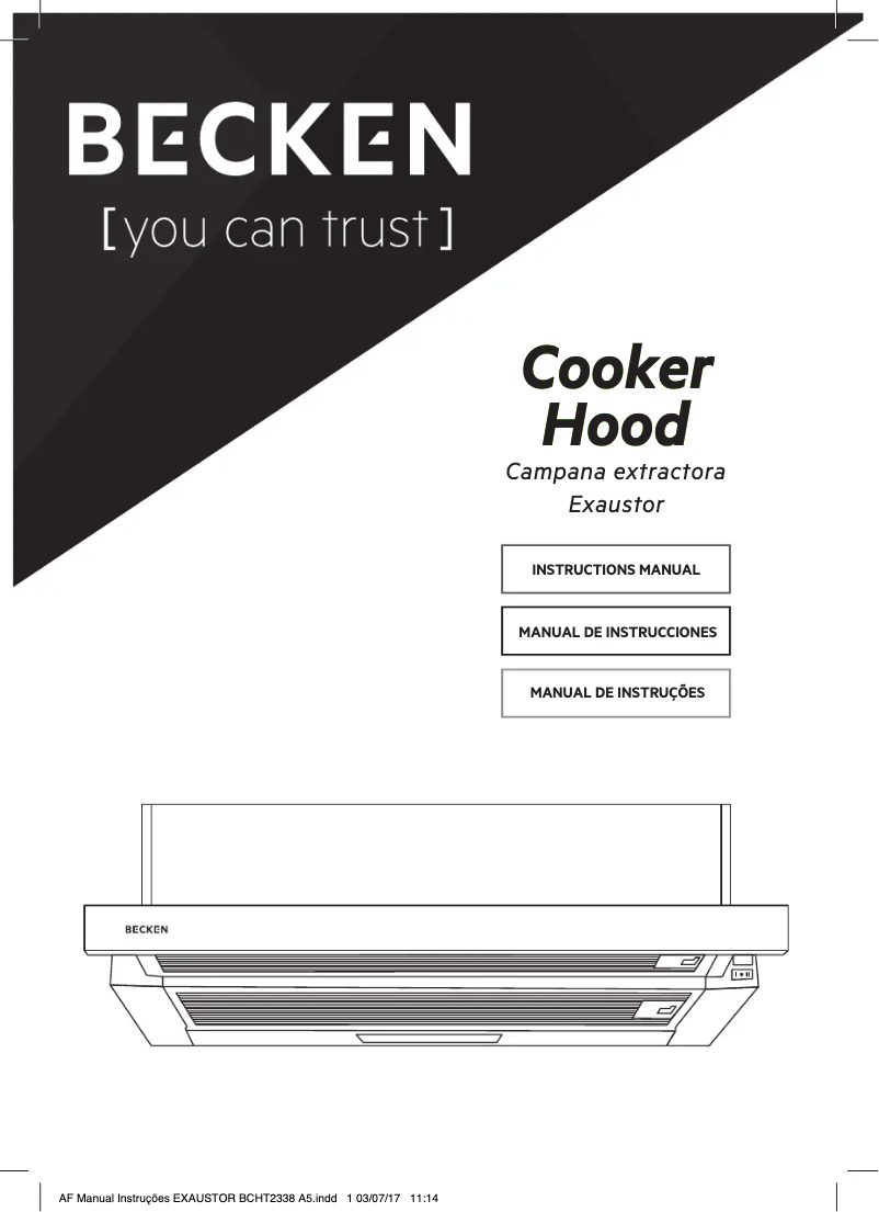 Page 1 de la notice Manuel utilisateur Becken BCHT2338 IX