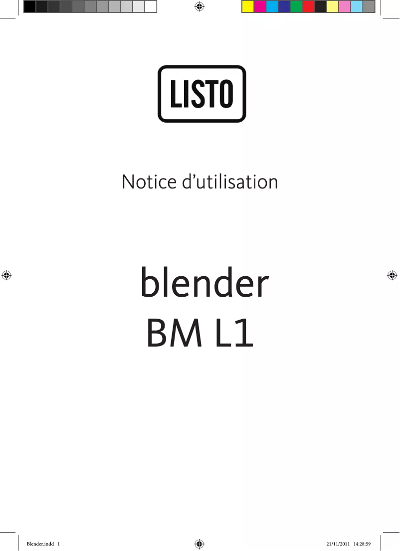 Page 1 de la notice Manuel utilisateur Listo BM L1
