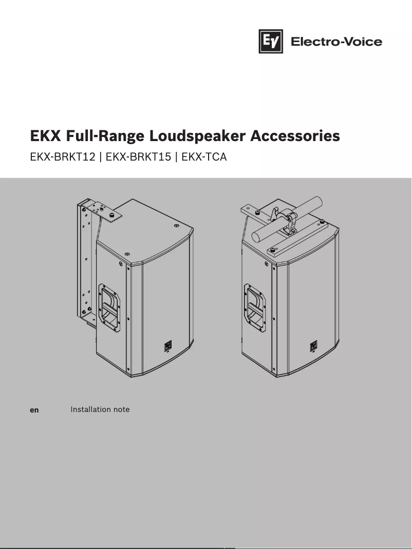 Page n°1 - Guide d'installation Electro-Voice EKX-12P