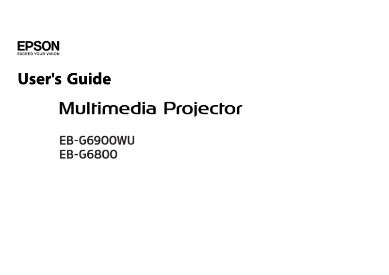 Imagen de la primera página del manual del dispositivo PowerLite Pro G6900WUNL