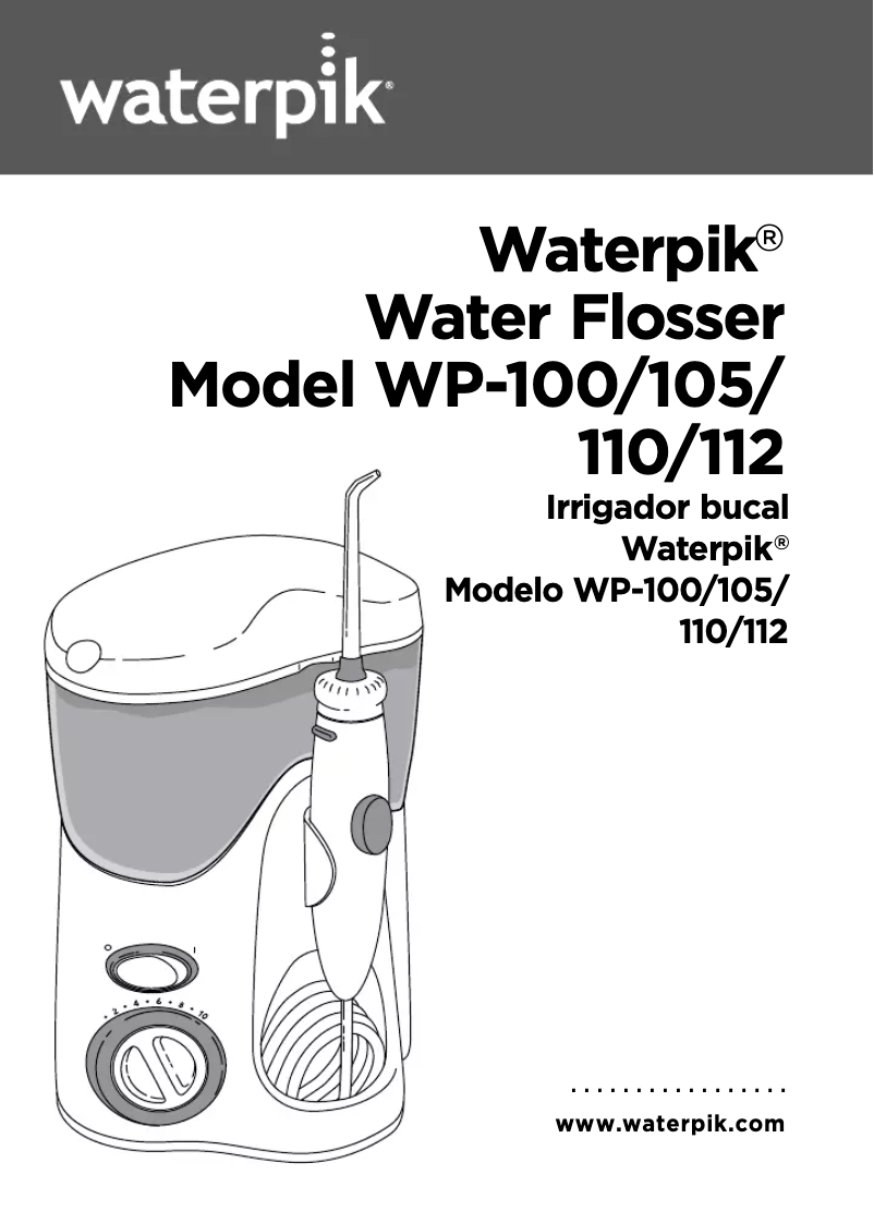 Page 1 de la notice Mode d'emploi Waterpik WP-112 Dental care