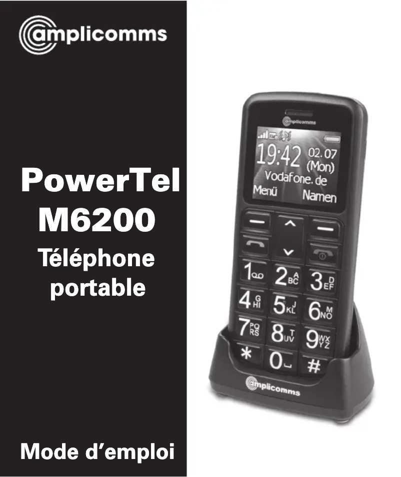 Image de la première page du manuel de l'appareil PowerTel M6200