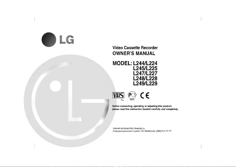 Page n°1 - Manuel utilisateur LG L228