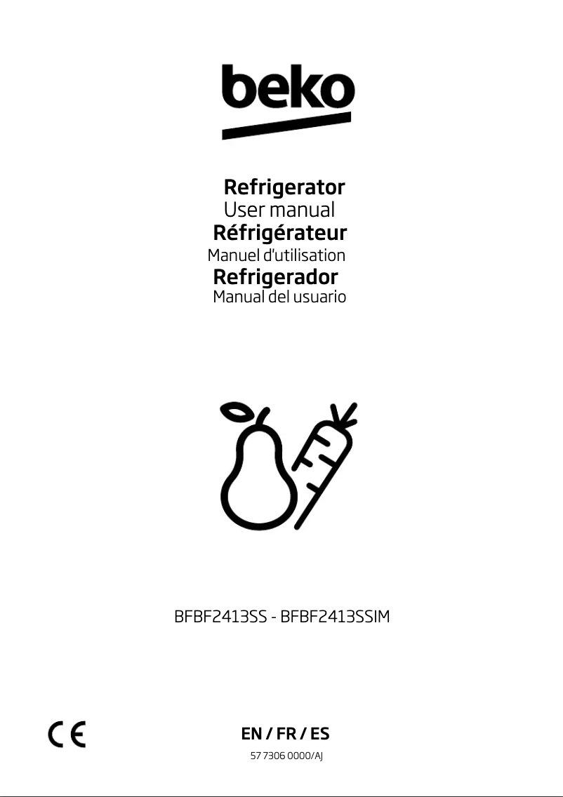 Image de la première page du manuel de l'appareil BFBF2413SS