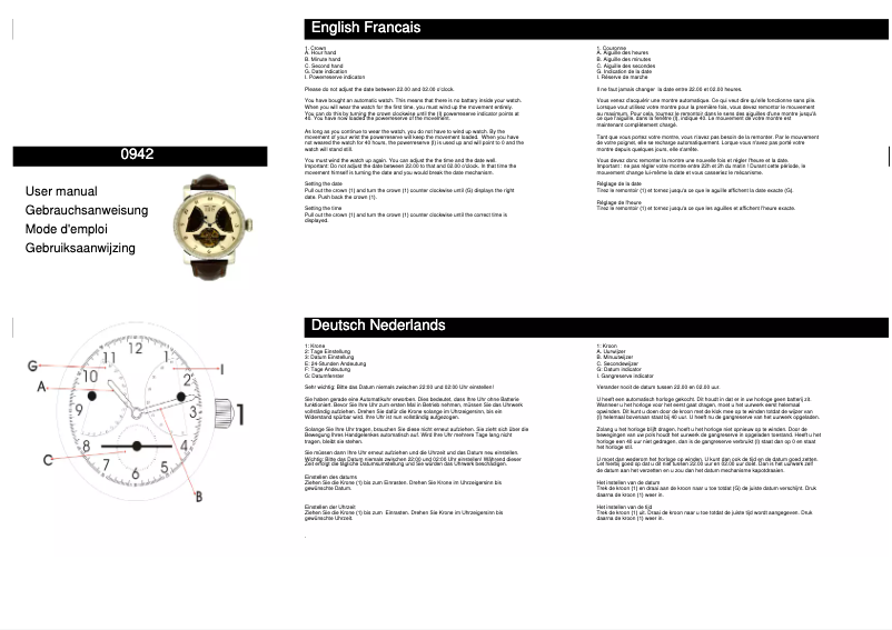 Page 1 de la notice Manuel utilisateur Davis 0942