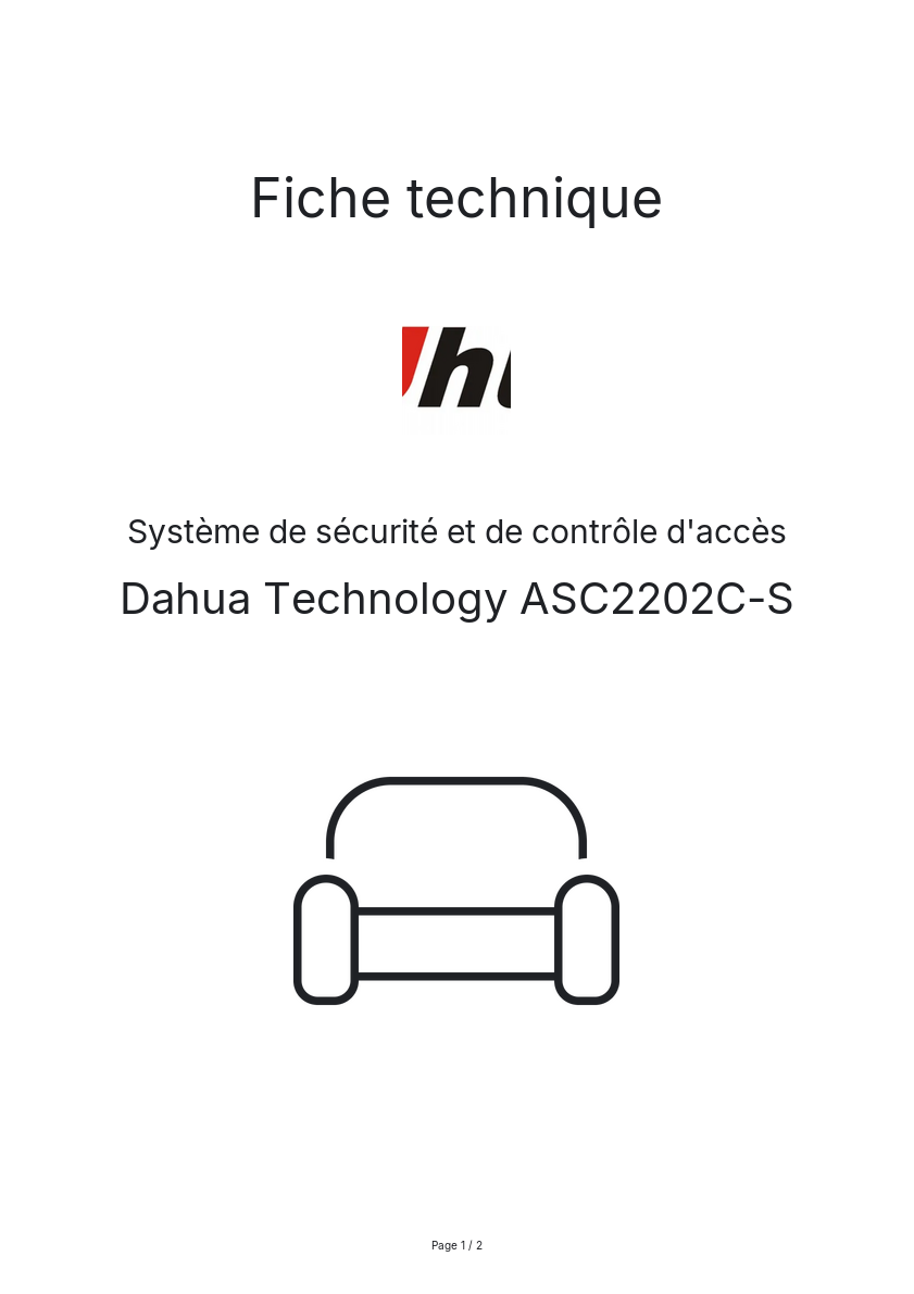 Image de la première page du manuel de l'appareil ASC2202C-S