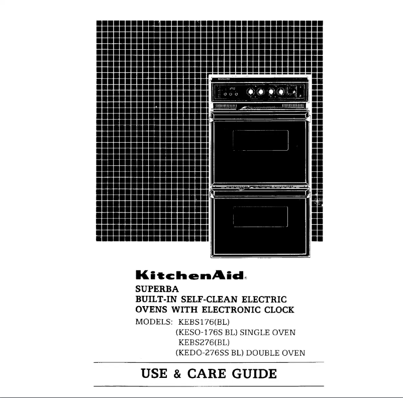 Page 1 de la notice Manuel utilisateur KitchenAid KEBS176SBL0