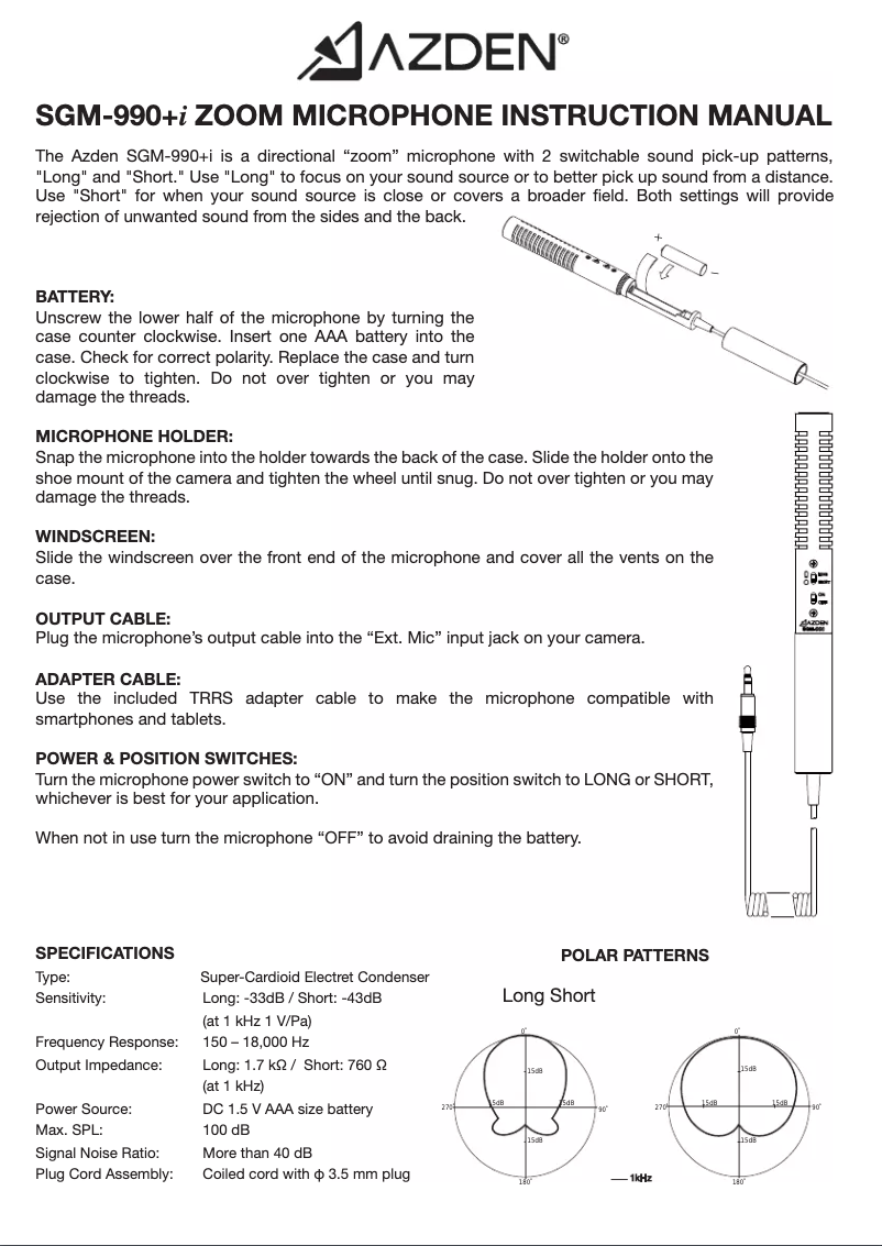 Image de la première page du manuel de l'appareil SGM-990+i