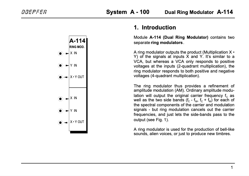 Image de la première page du manuel de l'appareil A-114