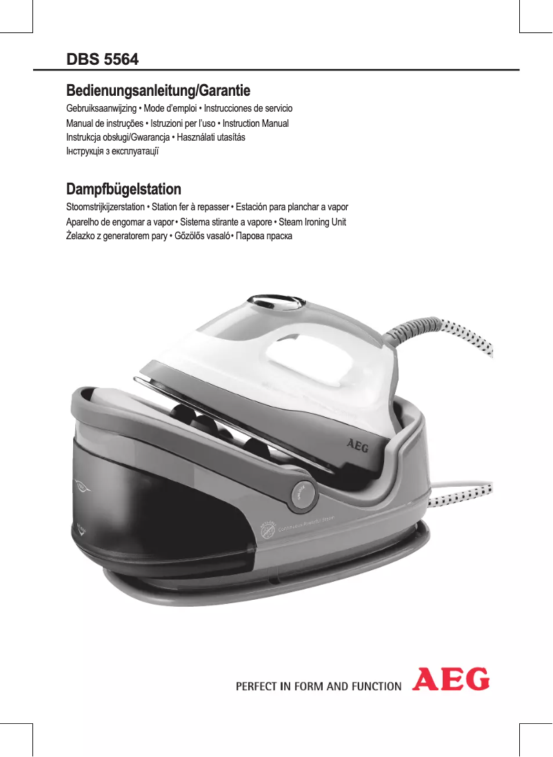 Page 1 de la notice Manuel utilisateur AEG DBS 5564