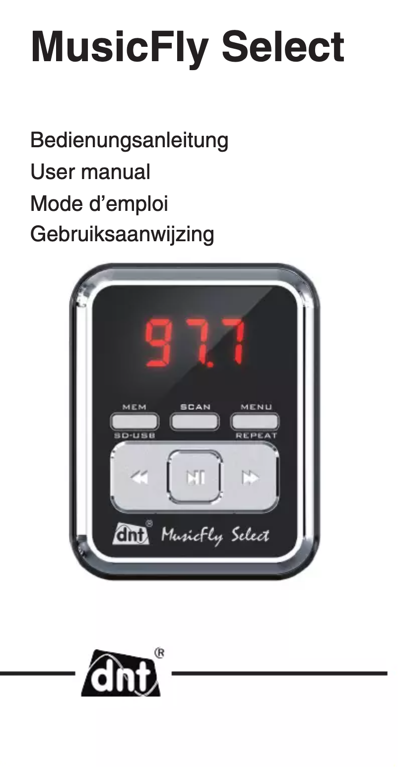 Page 1 de la notice Manuel utilisateur dnt MusicFly Select