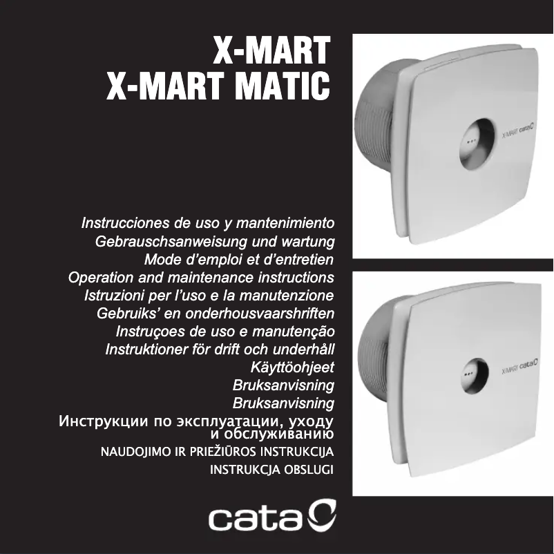 Page n°1 - Manuel utilisateur CATA X-MART 10 MATIC