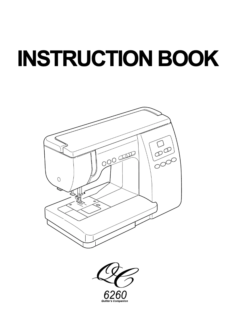 Page 1 de la notice Manuel utilisateur Janome QC 6260