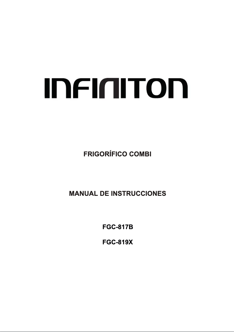 Page 1 de la notice Manuel utilisateur Infiniton FGC-817B