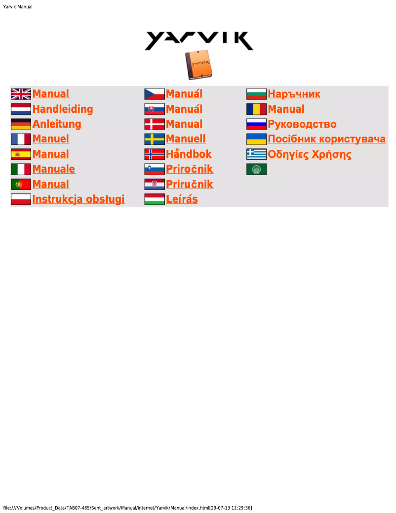 Page 1 de la notice Manuel utilisateur Yarvik Noble Mini