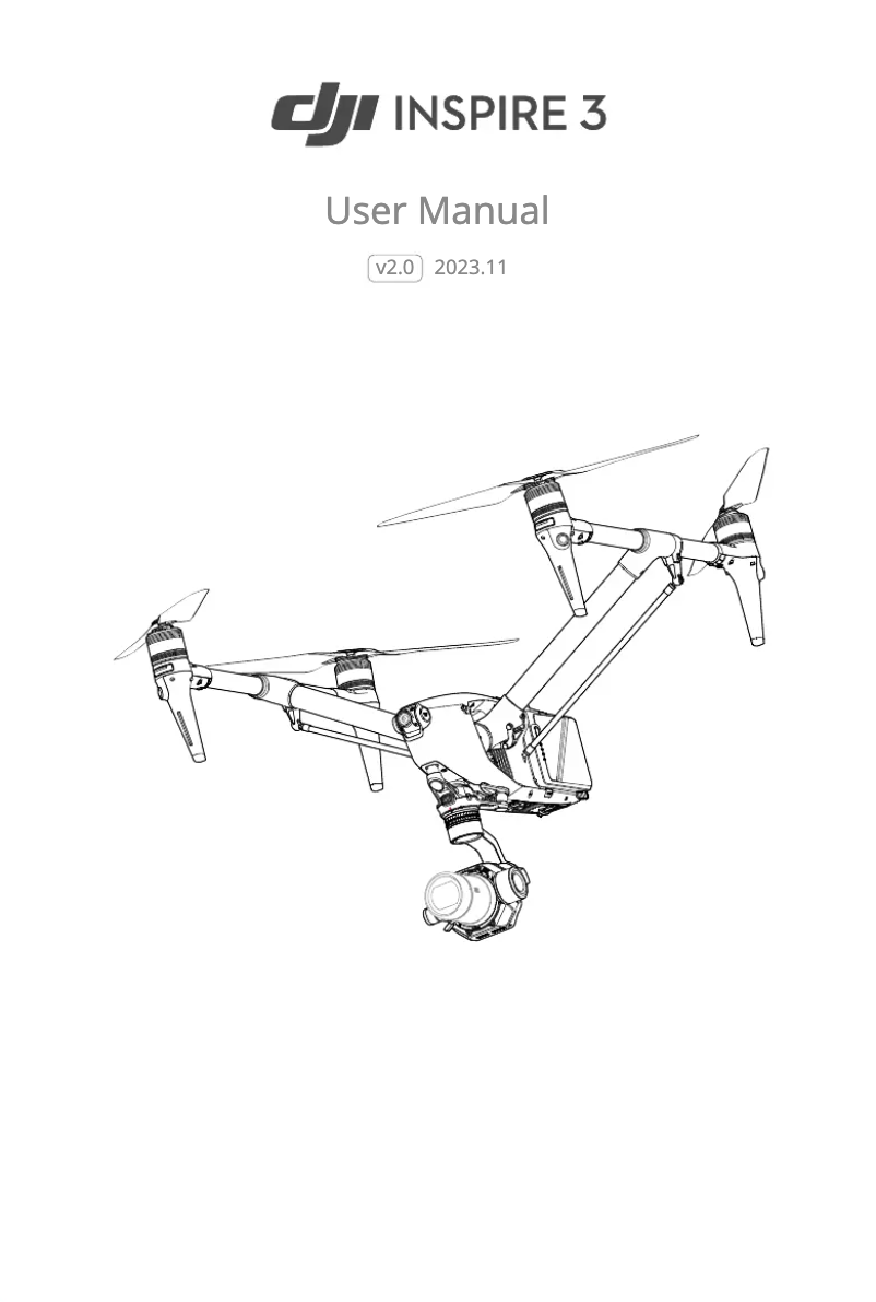 Page 1 de la notice Manuel utilisateur DJI Inspire 3
