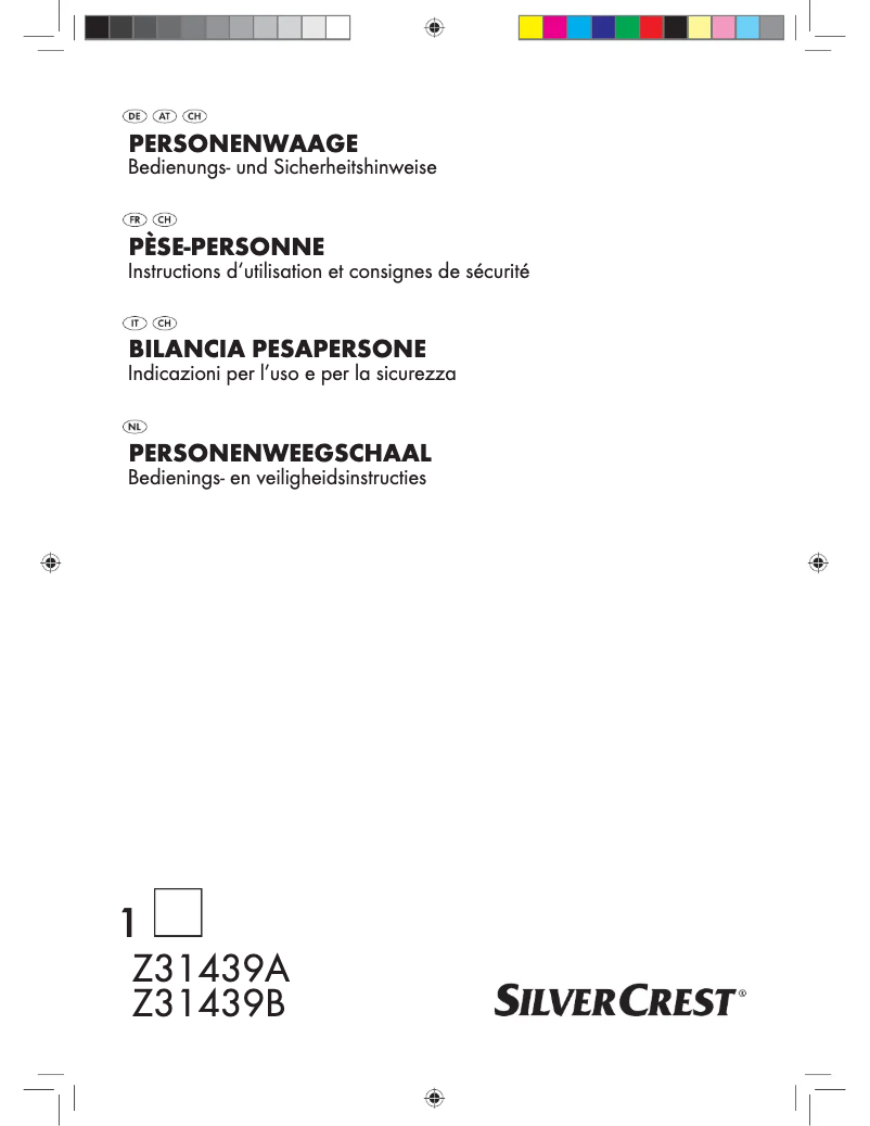 Page n°1 - Manuel utilisateur SilverCrest Z31439B