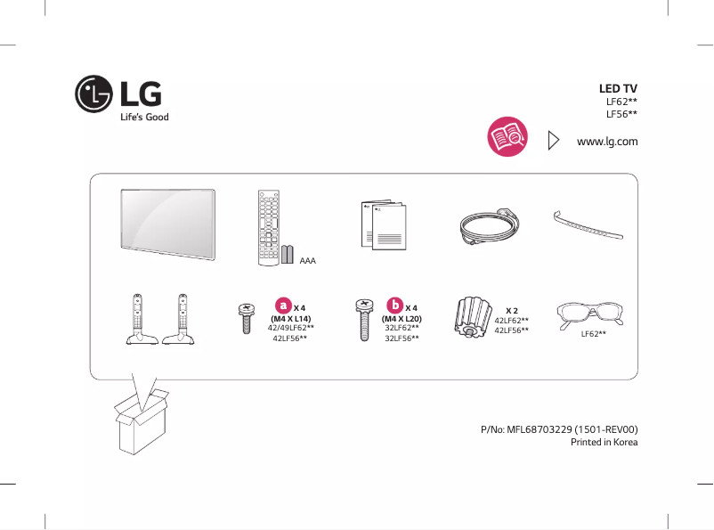 Page n°1 - Manuel utilisateur LG 49LF620V