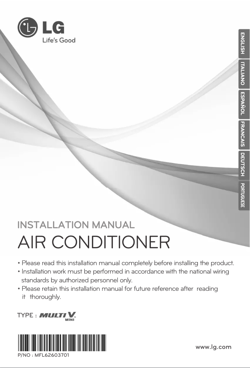 Page 1 de la notice Manuel utilisateur LG ARUN60GS2A