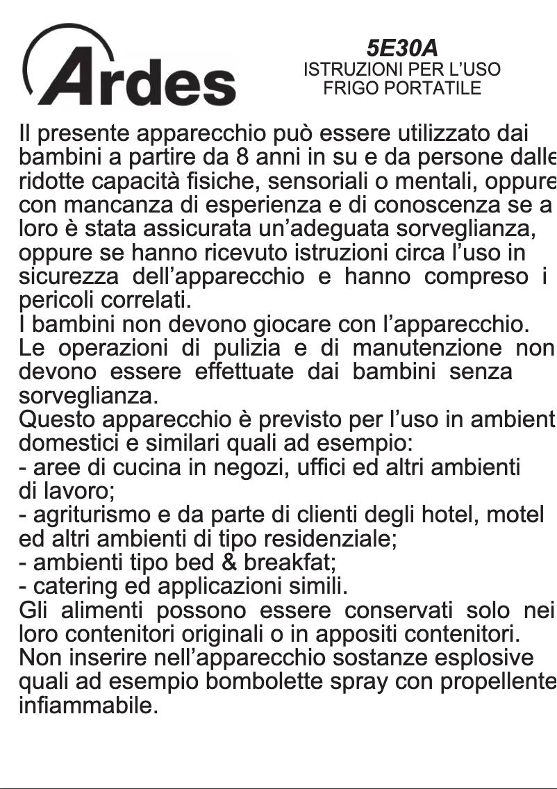 Image de la première page du manuel de l'appareil 5E30A