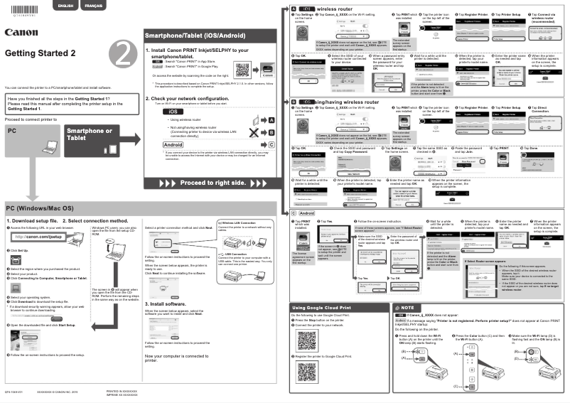 Page 1 de la notice Manuel utilisateur Canon PIXMA G3100