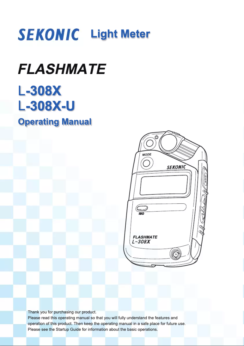 Image de la première page du manuel de l'appareil Flashmate L308X-U