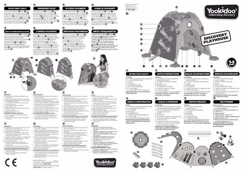Page 1 de la notice Manuel utilisateur Yookidoo Discovery