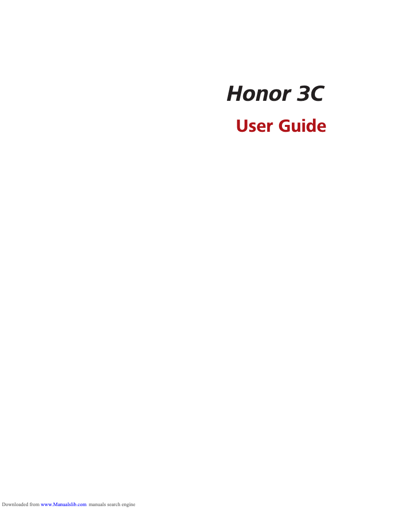 Page 1 de la notice Manuel utilisateur Huawei Honor 3C LTE