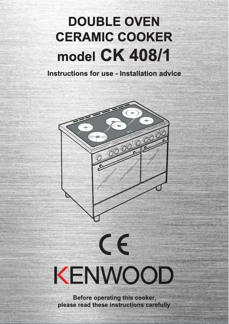 Page 1 de la notice Manuel utilisateur Kenwood CK 408/1