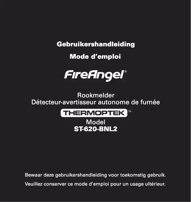 Page 1 de la notice Manuel utilisateur AngelEye FireAngel ST-620-BNL2