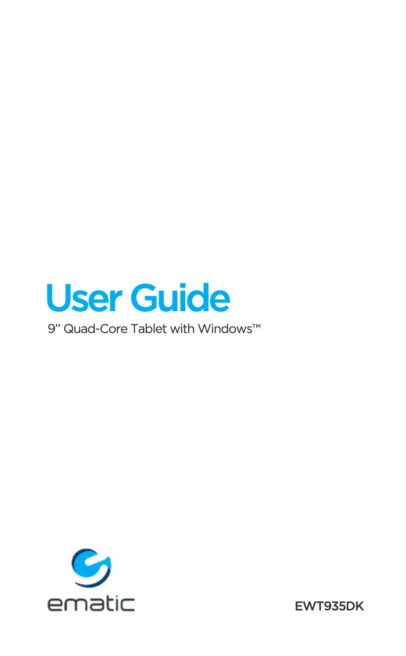 Image de la première page du manuel de l'appareil EWT935DK