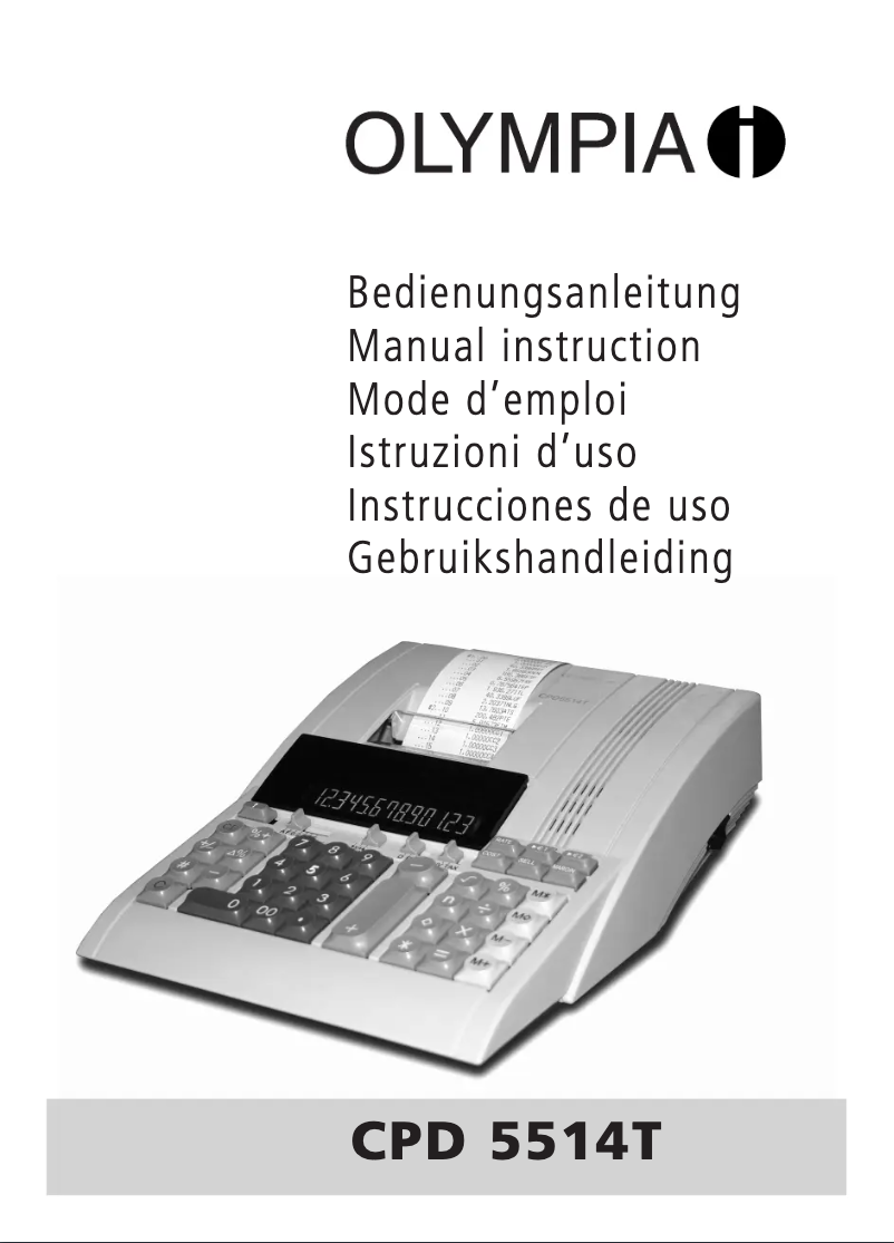 Page 1 de la notice Manuel utilisateur Olympia CPD 5514T