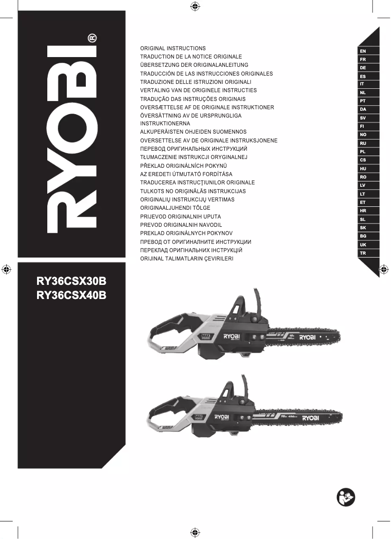Image de la première page du manuel de l'appareil RY36CSX30B