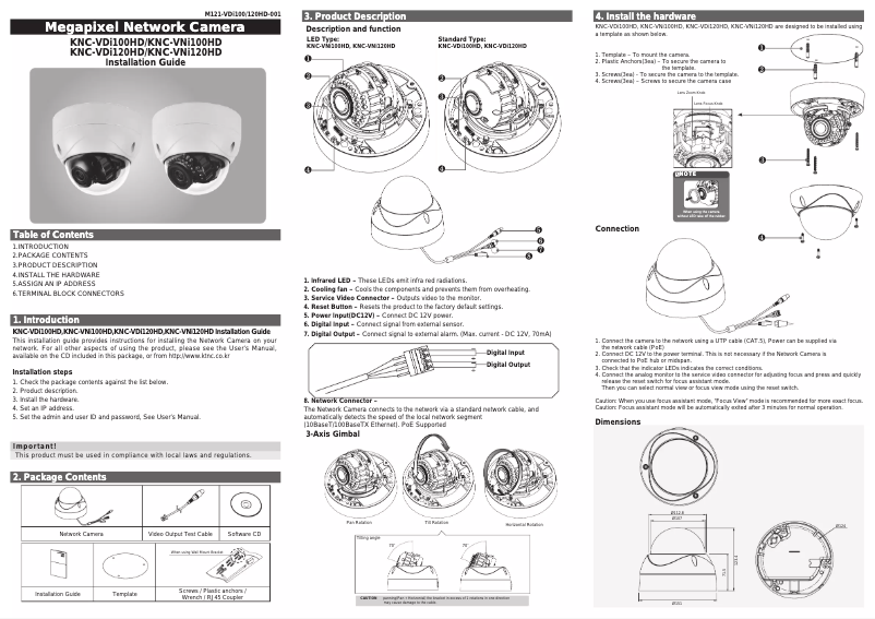 Página 1 del manual Manual de usuario KT&C KNC-VDI120HD