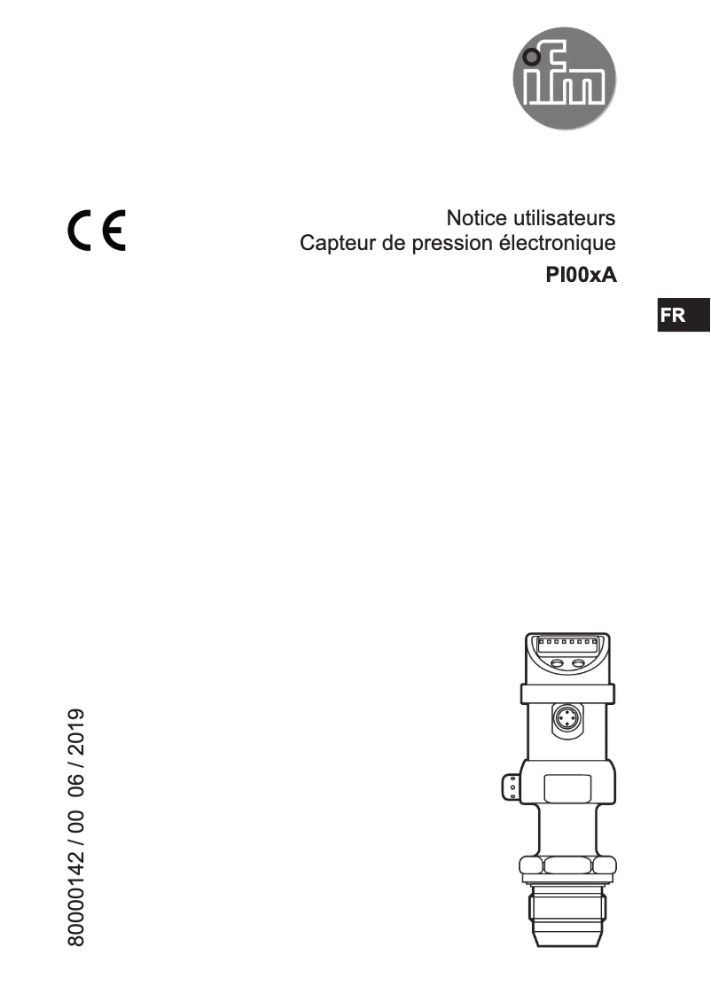 Page n°1 - Manuel utilisateur IFM PI009A
