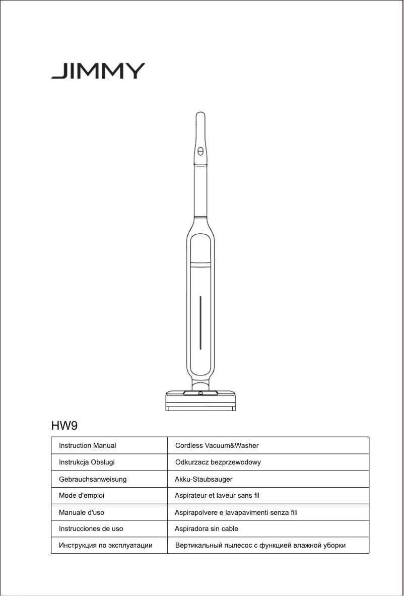 Page 1 de la notice Manuel utilisateur JIMMY HW9