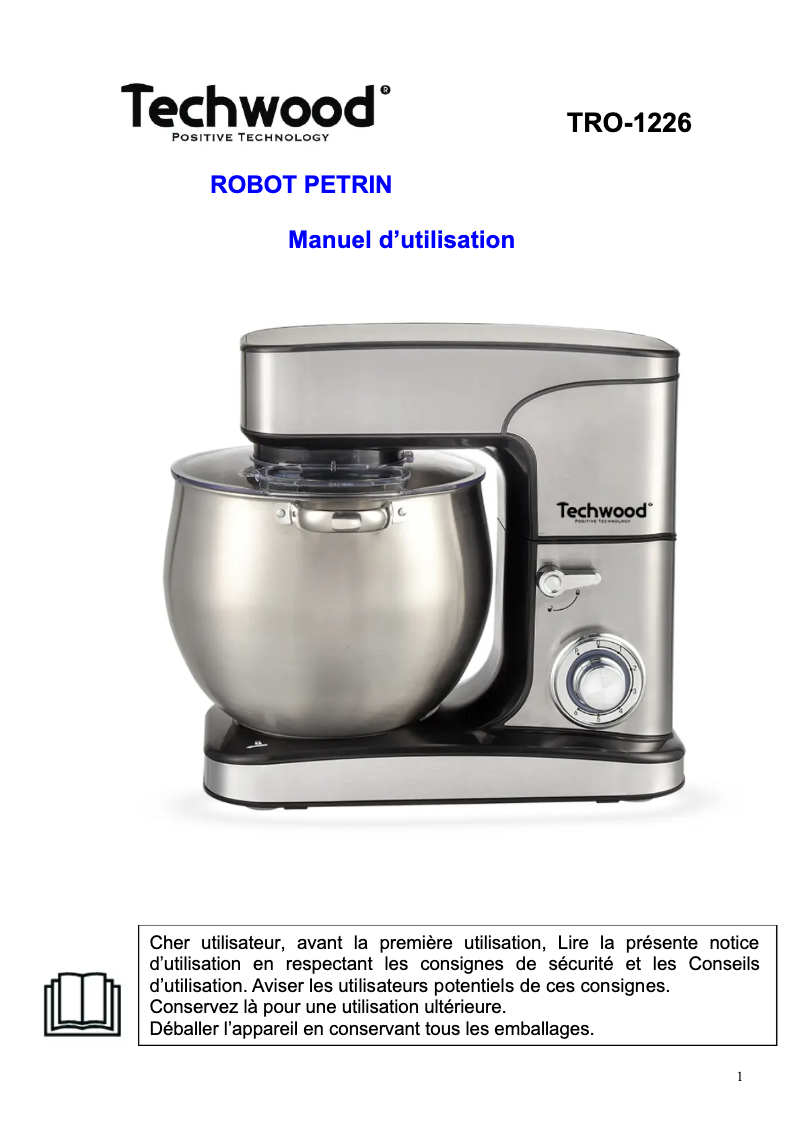 Página 1 del manual Manual de usuario Techwood TRO-1226