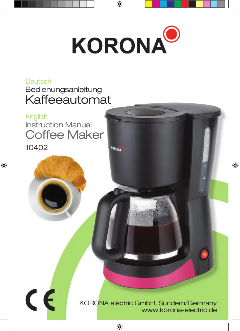 Page 1 de la notice Manuel utilisateur Korona 10402