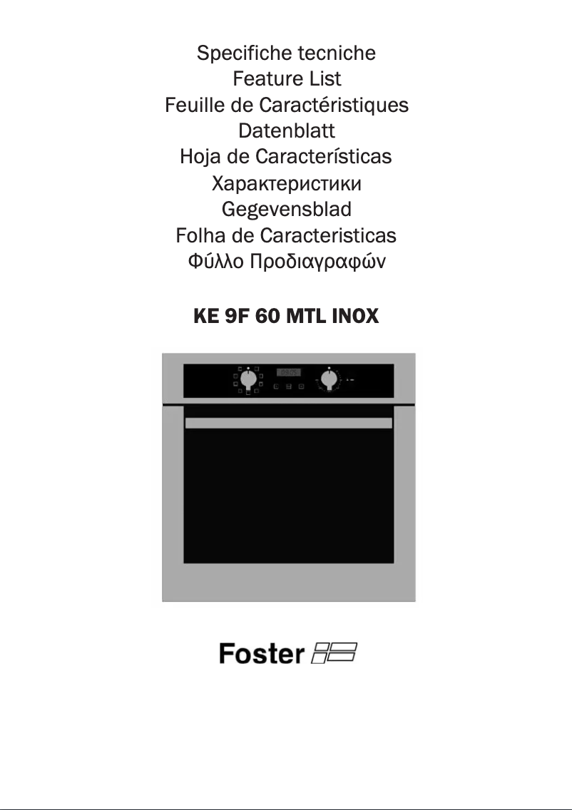 Page n°1 - Manuel utilisateur Foster KE multifunzione 9F