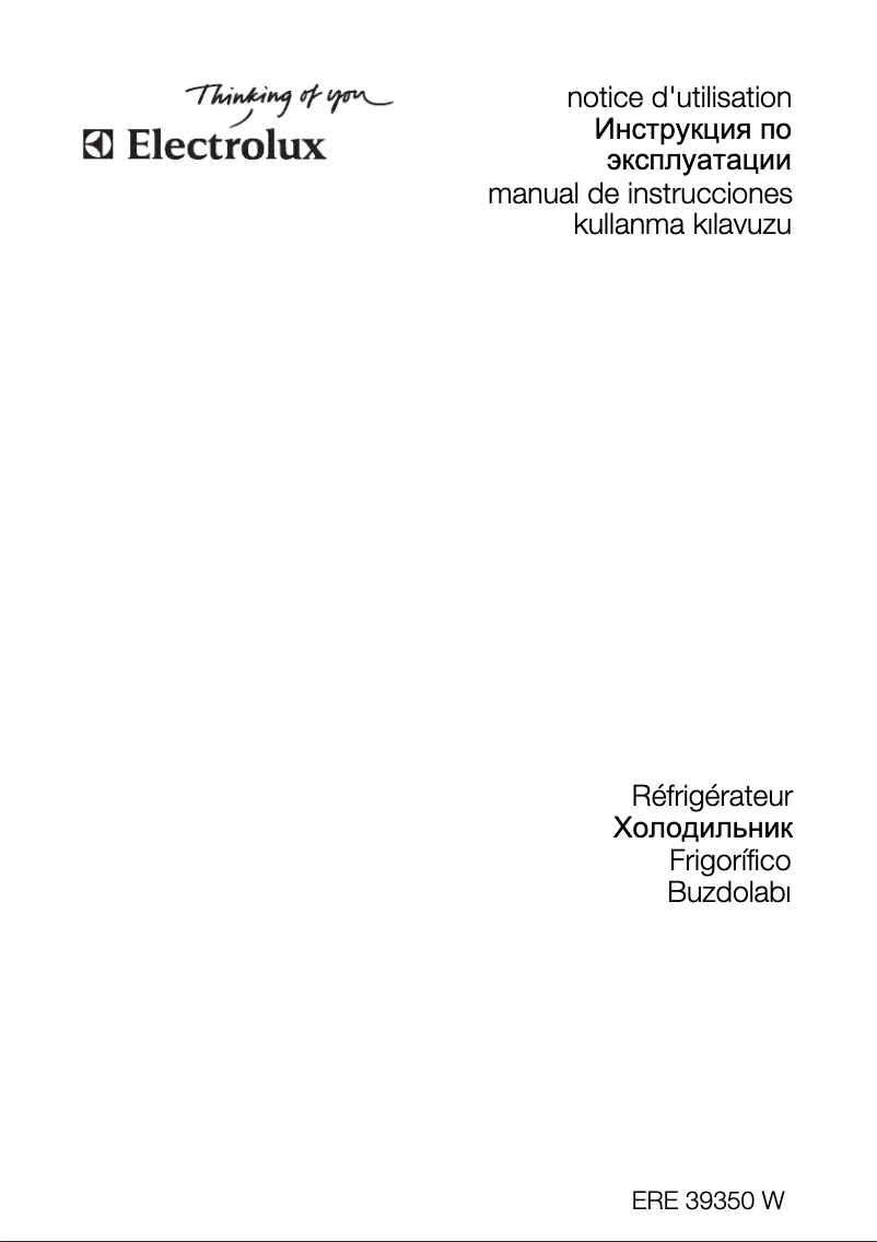 Página 1 del manual Manual de usuario Electrolux ERE39350W