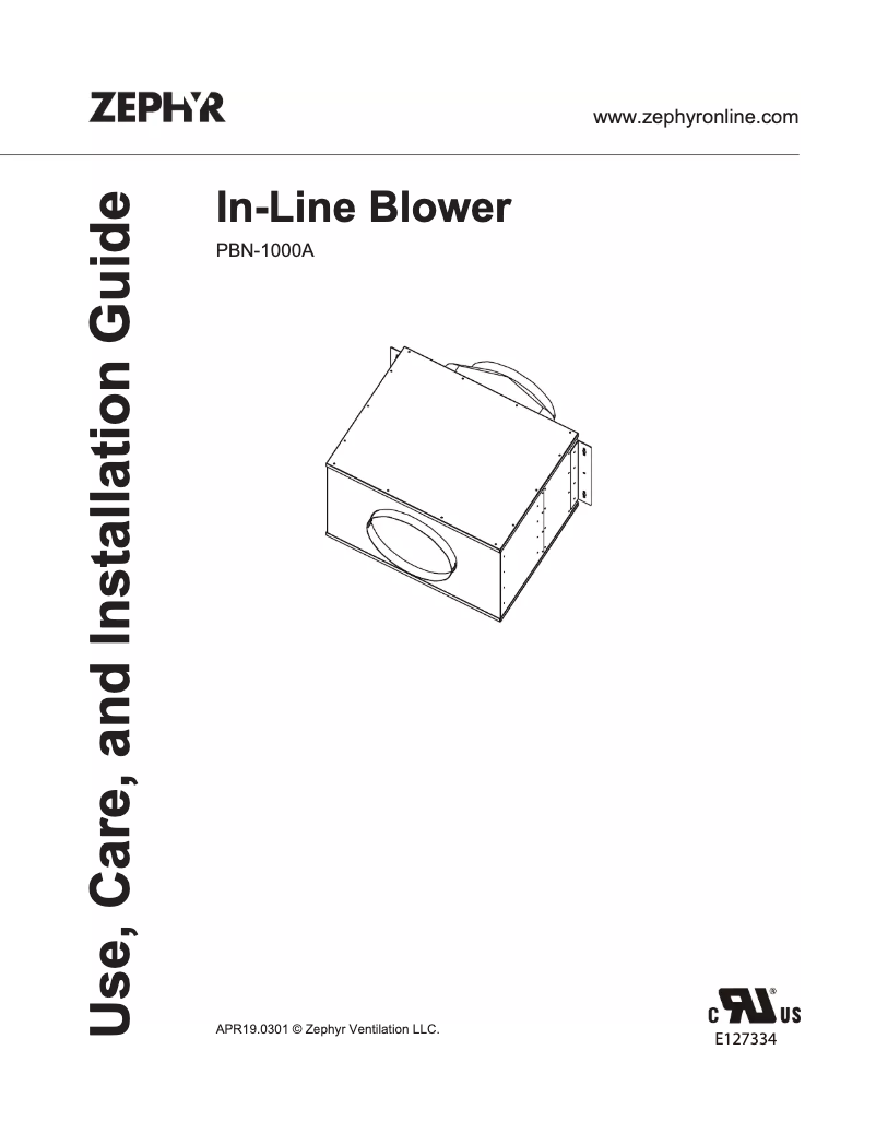 Page 1 de la notice Guide d'installation Zephyr ALU-E63BWX