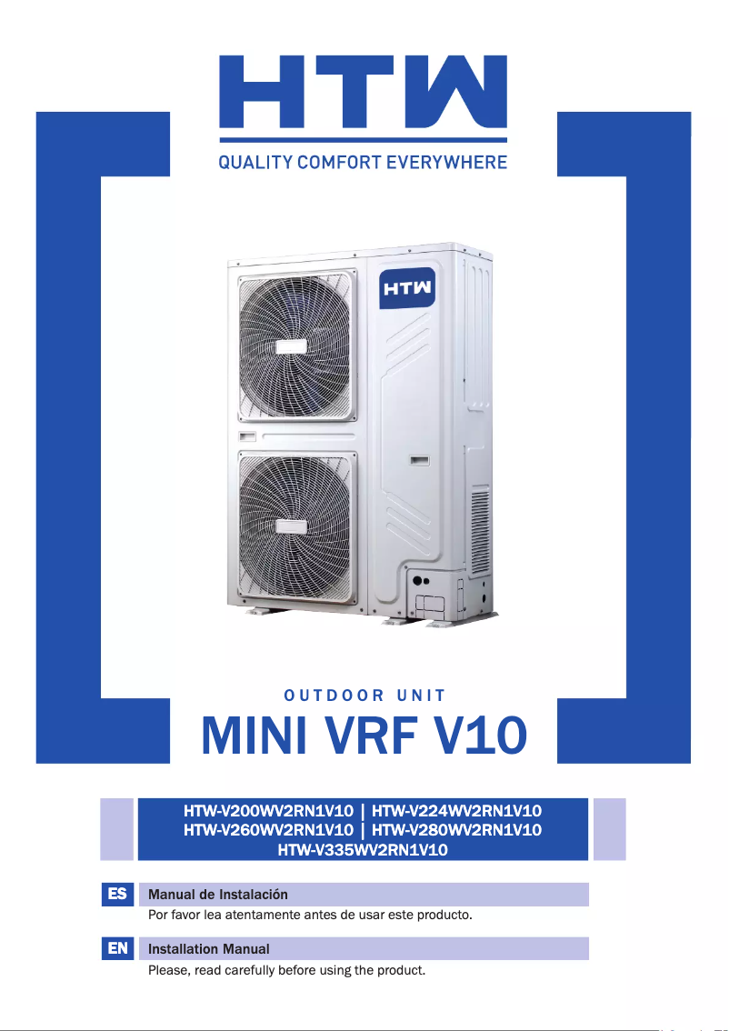 Page n°1 - Manuel utilisateur HTW MINI VRF V10